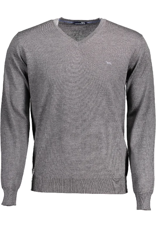 Harmont & Blaine Elegant V-Neck Wool Men's Sweater