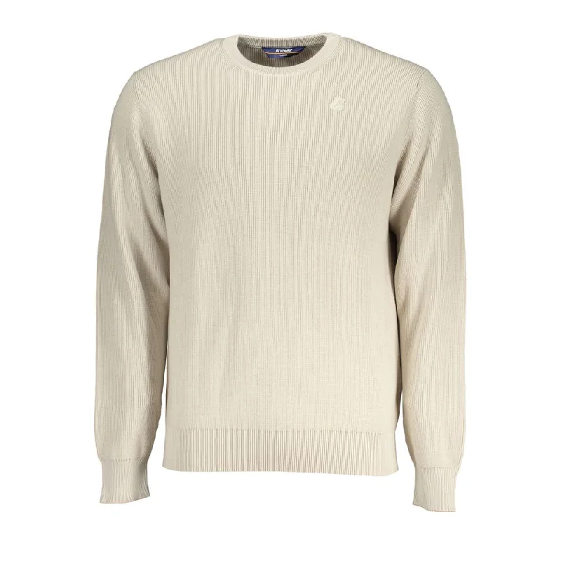 K-WAY  Crew Neck Cotton Sweater with Logo Men's Detail