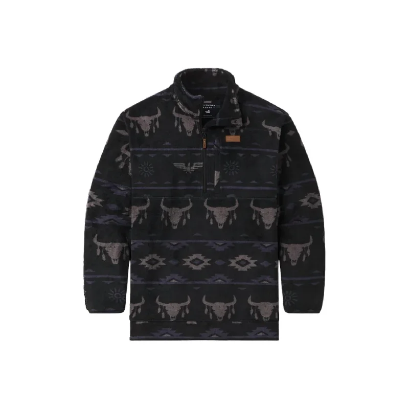 Marfa Valley Fleece Pullover In Charcoal Gray