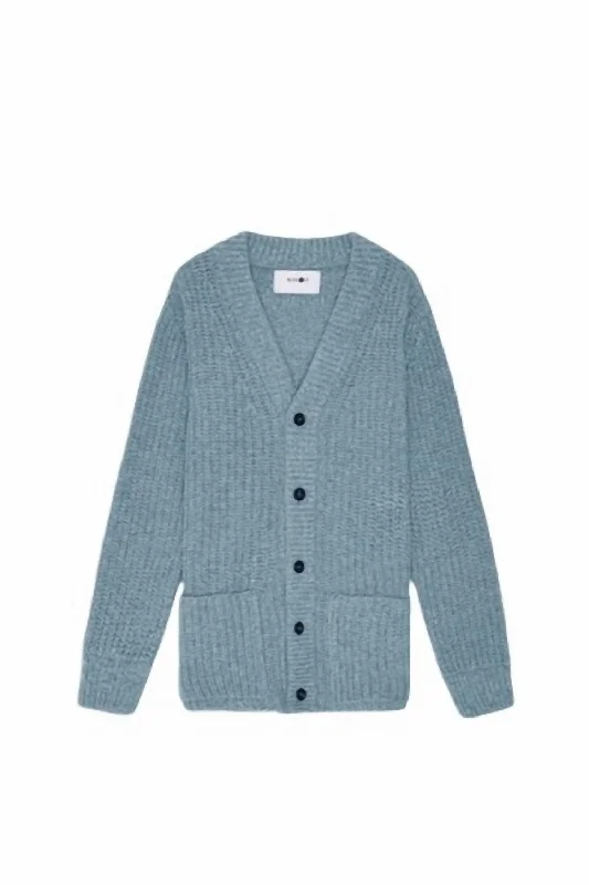 Men's Benzon Cardigan In Light Grey Multi