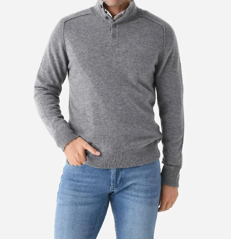 Men's High Neck Pullover In Storm