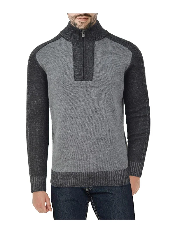 Mens Knit 1/4 Zip Pullover Sweater