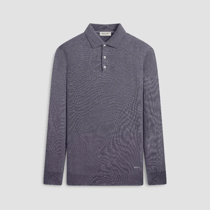 Super Merino Solid Polo Sweater