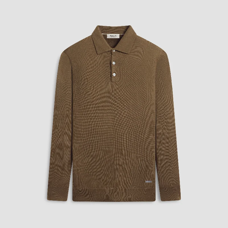 Super Merino Solid Polo Sweater