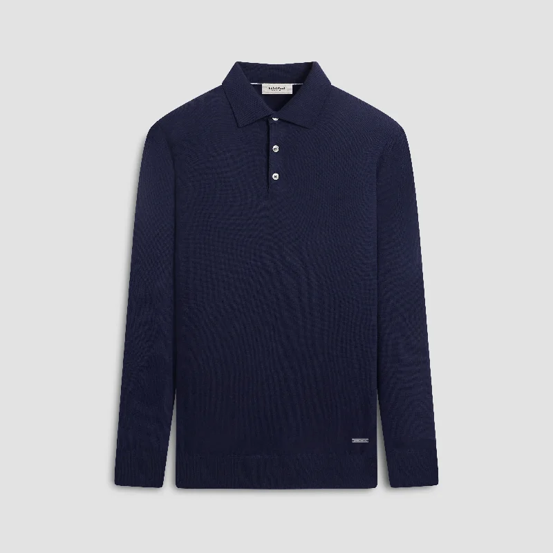 Super Merino Solid Polo Sweater