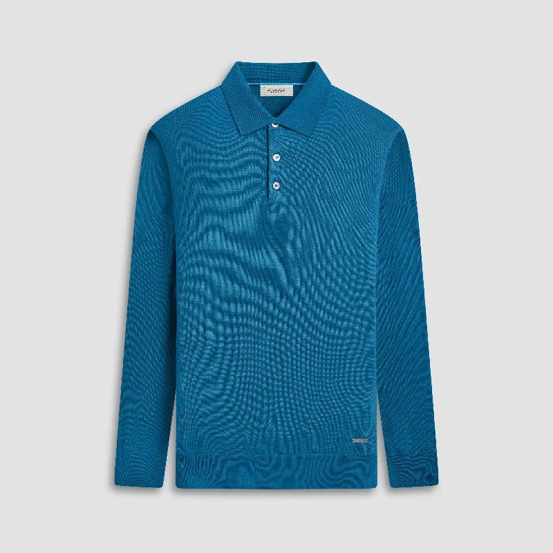 Super Merino Solid Polo Sweater