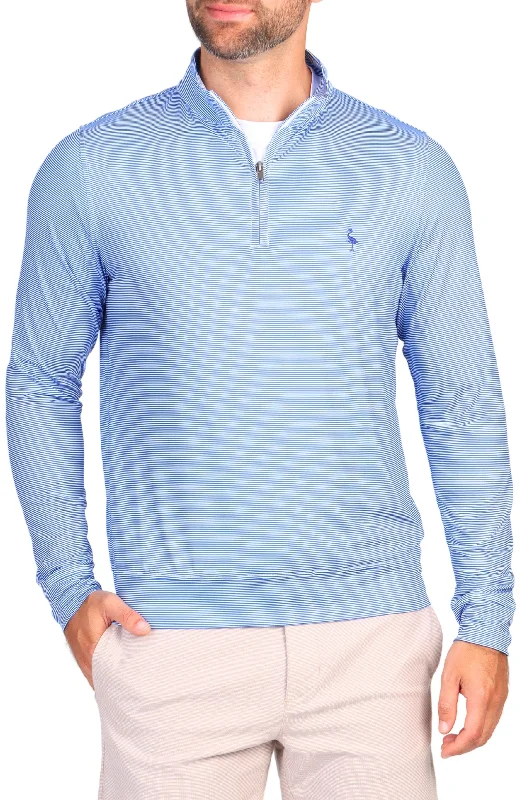 Micro Stripe Print Performance Quarter-Zip