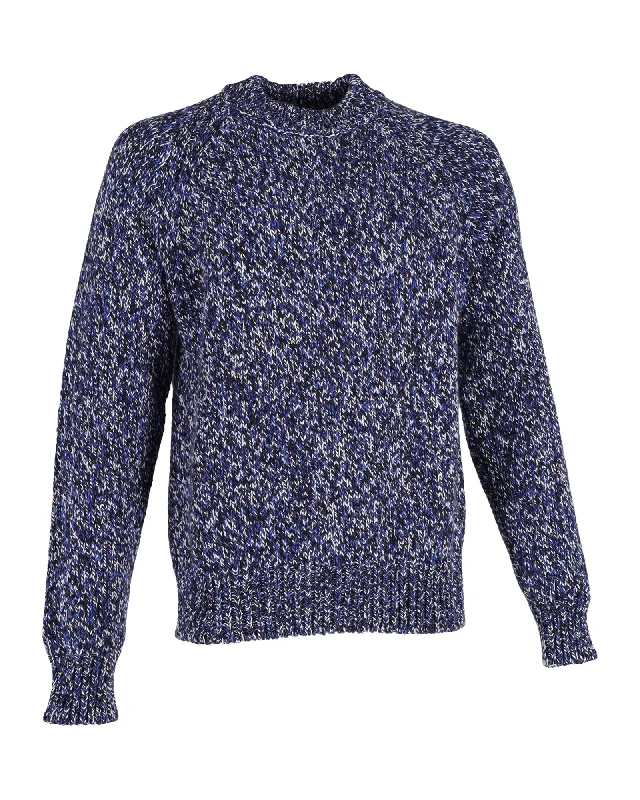 Mr. P Knitted Sweater in Blue Merino Wool