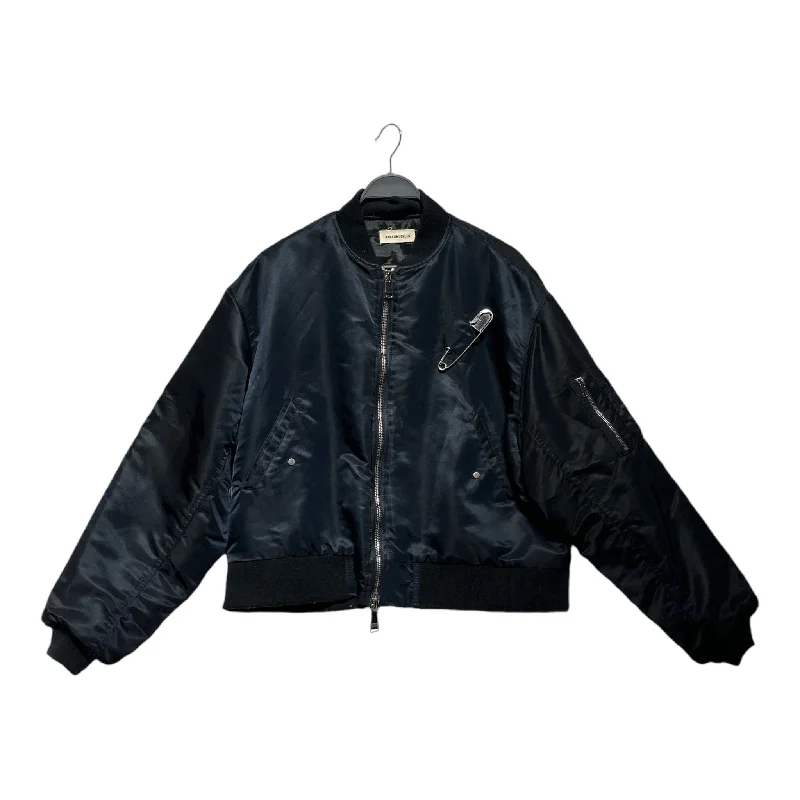 BARE KNUCKLES/Jacket/Nylon/BLK/Logo Graphic Bomber Jacket