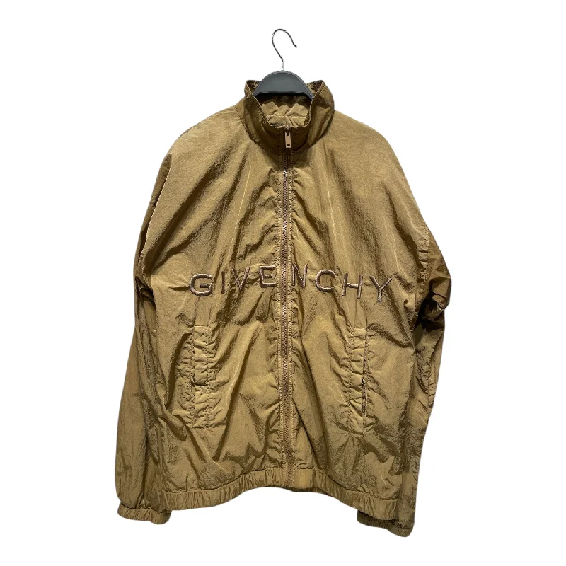 GIVENCHY/Windbreaker/46/Nylon/BEG/Embroidered logo bomber jk(46)