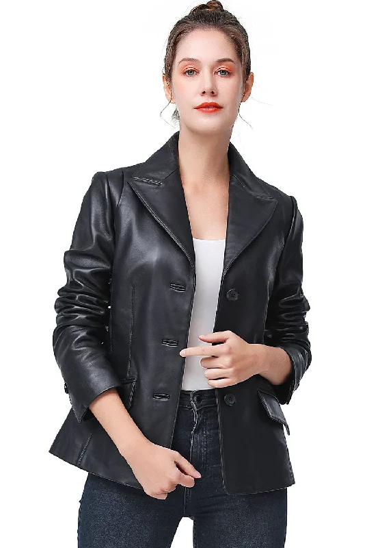 BGSD Women Emma Lambskin Leather Blazer