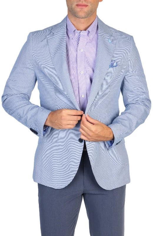 Blue Mini Houndstooth Sport Coat