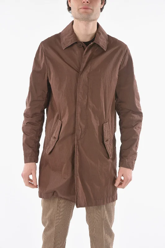 Corneliani CC COLLECTION O.WEAR hidden closure balmacaan coat