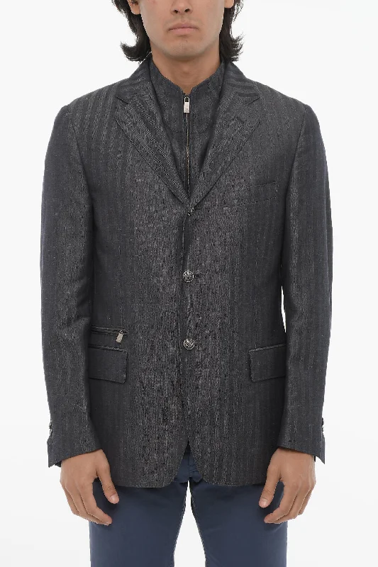 Corneliani Id Layered Identity Blazer With Zip