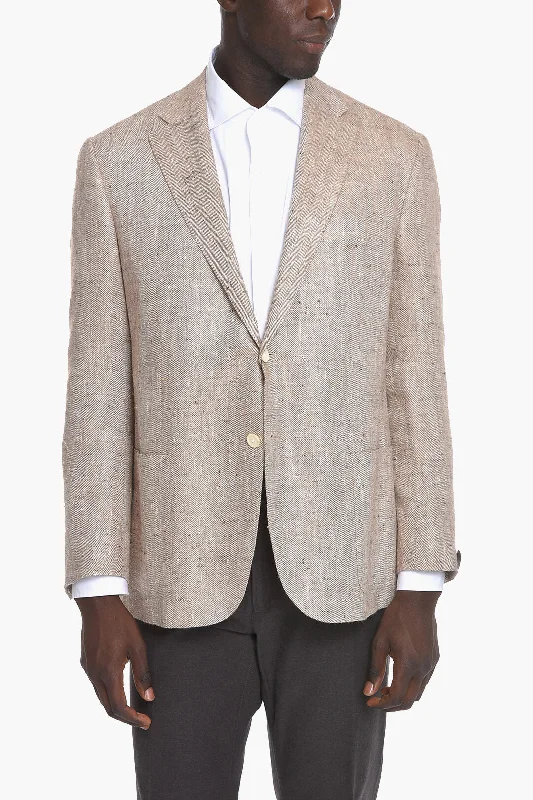 Corneliani Silk And Linen Leader Soft Blazer