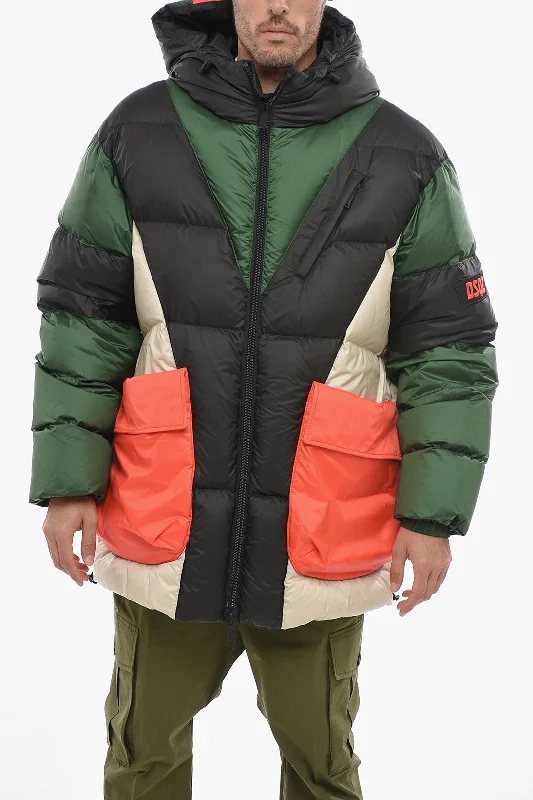 Dsquared2 Oversized Down Jacket with Flap Pockets