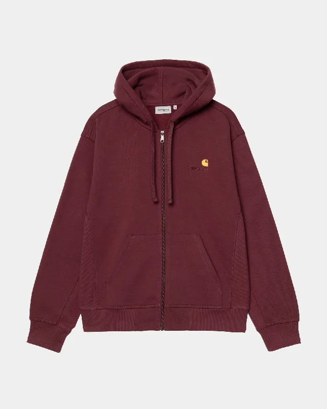 Hooded American Script Jacket | Malbec