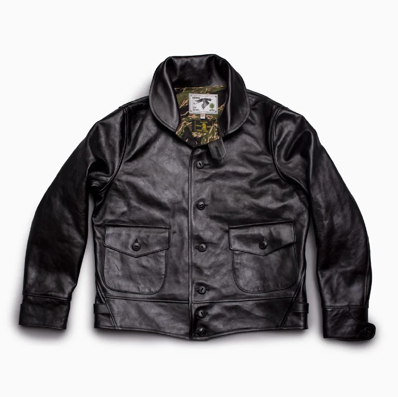 The Heron A-1 - Black Shinki Horsehide Oil Finish