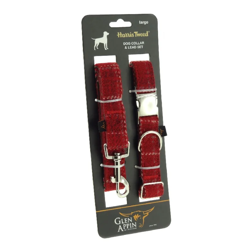 Dog Collar and Lead Set with Harris Tweed®