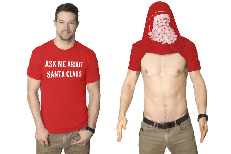 Ask Me About Santa Claus Flip Men's T Shirt