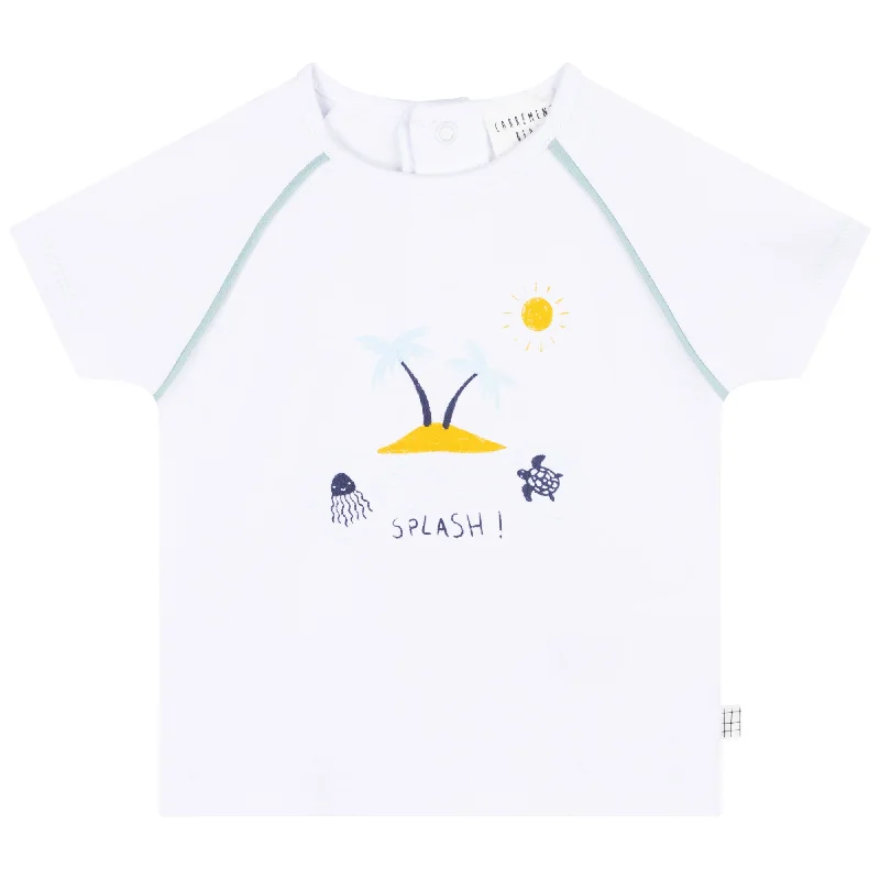 Carrément Beau Short Sleeves Tee Shirt Summer Infant White