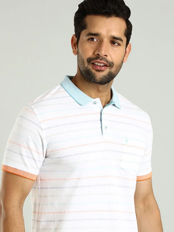 Men Striped Polo T-Shirt