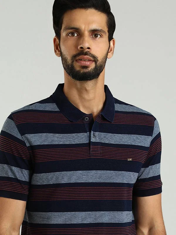 Men Striped Polo T-Shirt