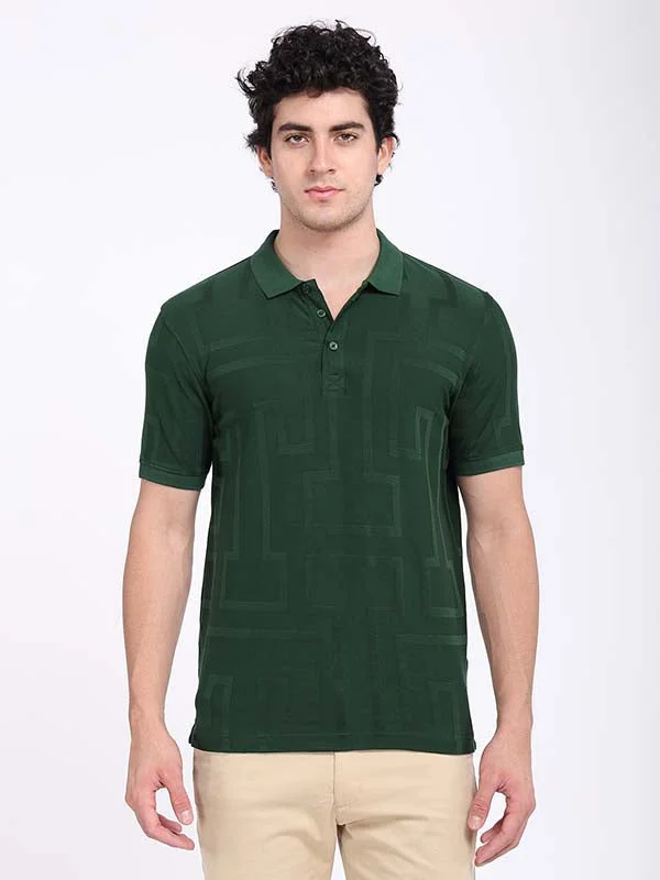 Men Striped Polo T-Shirt