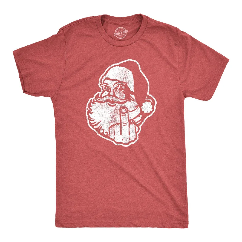 Middle Finger Santa Men's T Shirt