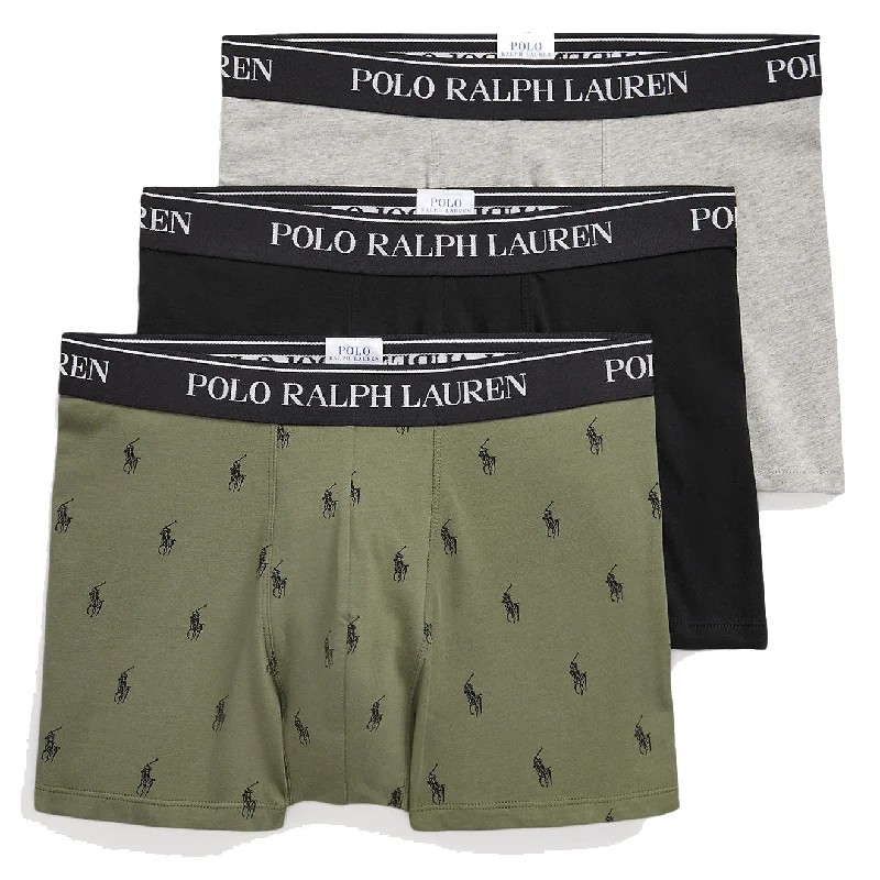 Polo Ralph Lauren Classic Trunk 3-Pack Garden Trail AOP / Black / Andover Heather