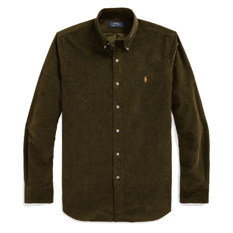 Polo Ralph Lauren Custom Fit Corduroy Shirt Canopy Olive