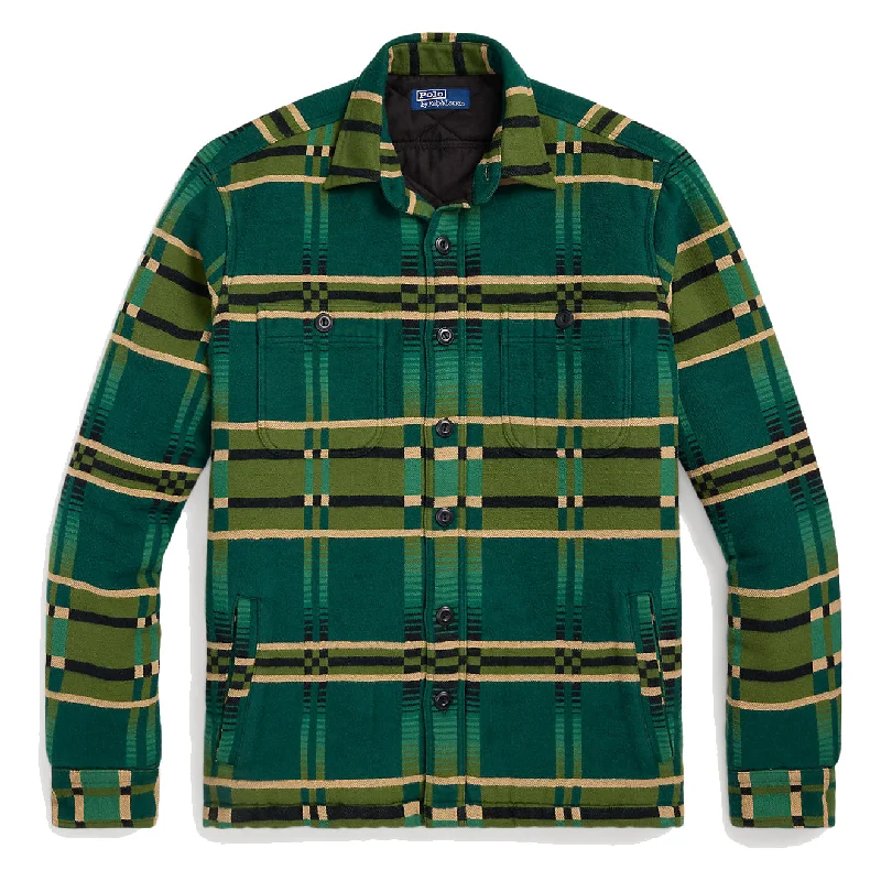 Polo Ralph Lauren Geometric Jacquard Overshirt Olive