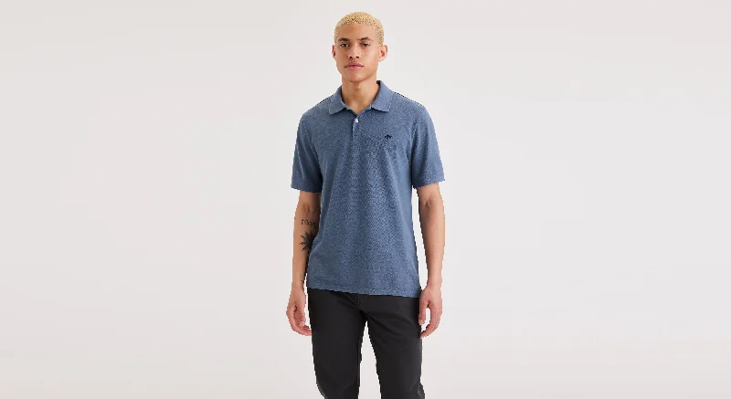 Rib Collar Polo, Slim Fit