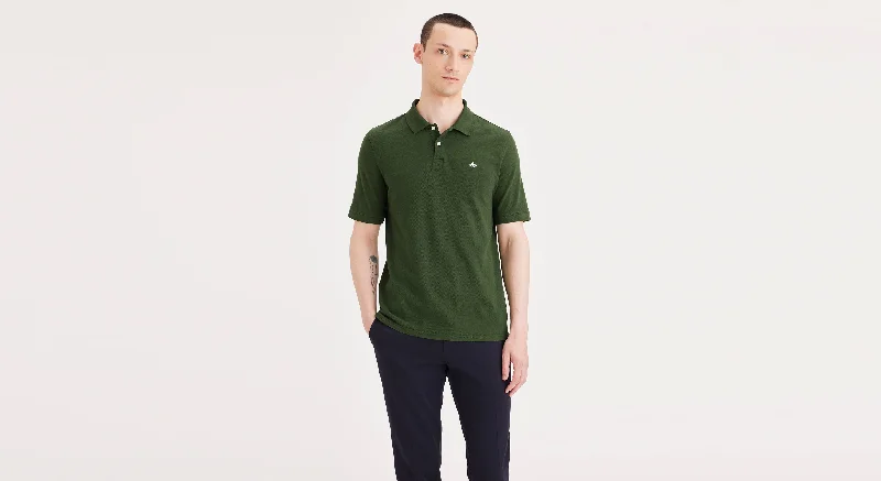 Rib Collar Polo, Slim Fit