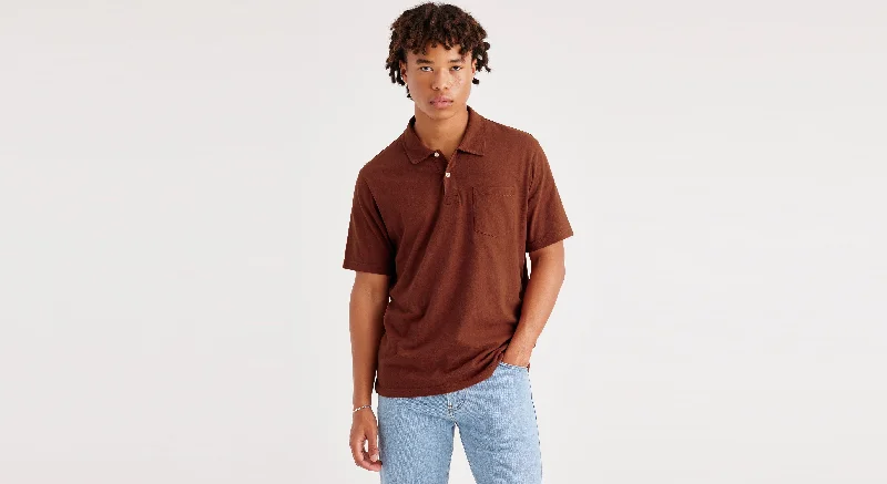 Slub Pocket Polo, Regular Fit