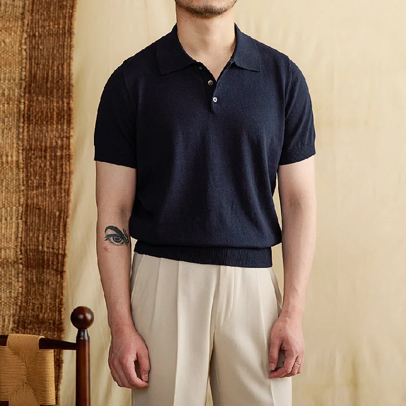 St. Tropez Knit Cotton Blend Polo Shirt