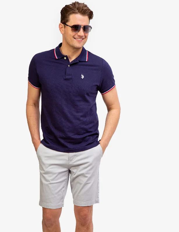 TIPPED OTTOMAN PIQUE POLO SHIRT