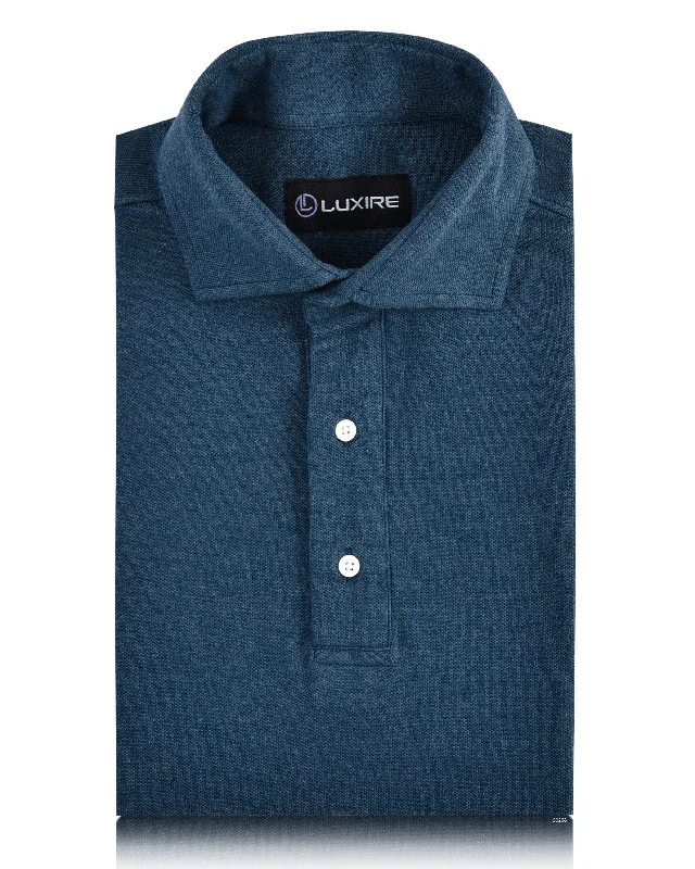 Dark Blue Grey Polo T-Shirt