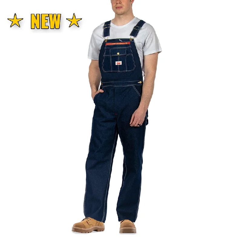 #980 Utility Zipper-Bib Blue Denim Overalls