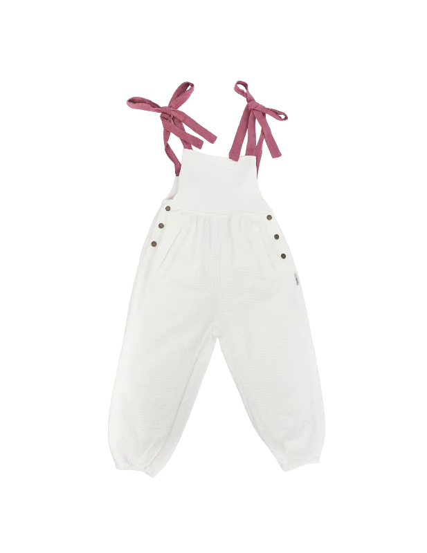 Aura Waffle Overall - White