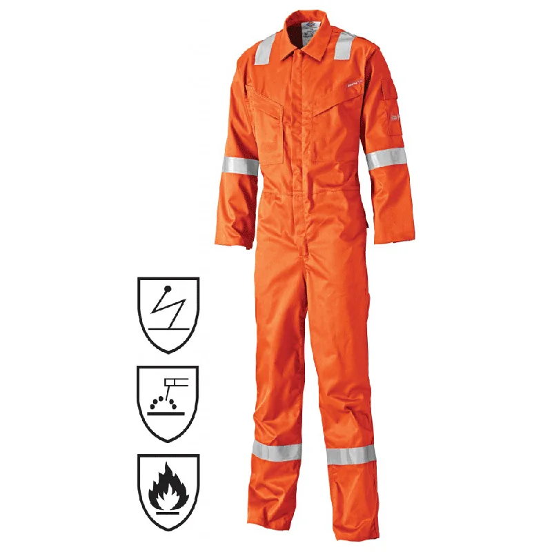 Dickies FR5404 Pyrovatex Antistatic Flame Retardant Coverall Orange