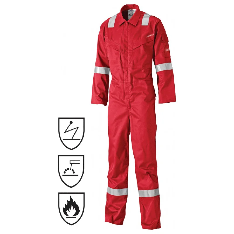 Dickies FR5404 Pyrovatex Antistatic Flame Retardant Coverall Red